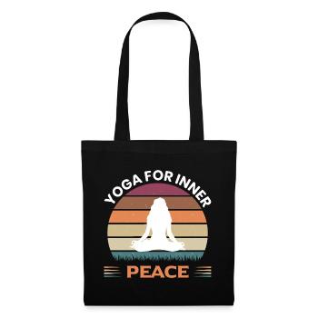 Yoga for inner peace men - Tote Bag - black - Front