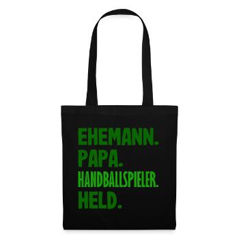 Handballspieler Handball Handballer Geschenke - Stoffbeutel - Schwarz - Vorne