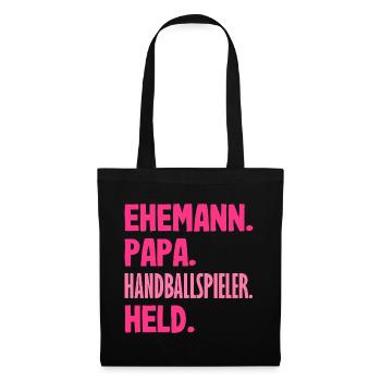 Handballspieler Handball Handballer Geschenke - Stoffbeutel - Schwarz - Vorne