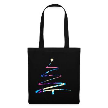 Christmas Tree One-Line Design – Modern & Colorful - Tote Bag - black - Front