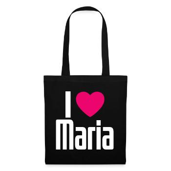 J’aime Maria Coeur rose J’aime Maria - Sac en tissu - noir - Devant