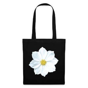 fleur - Sac en tissu - noir - Devant