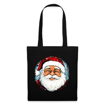 Weihnachten Weihnachtsmänner - Stoffbeutel - Schwarz - Vorne
