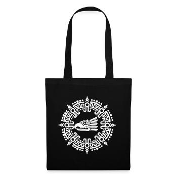 Symbole aztèque blanc - Sac en tissu - noir - Devant