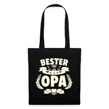 Bester Opa  - Stoffbeutel - Schwarz - Vorne