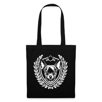 Armoiries du chien noble - Sac en tissu - noir - Devant