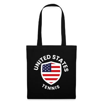 American Tennis Shield Flag - Tote Bag - black - Front