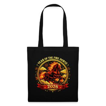 Vintage Chinese Zodiac Horse Shirt 2026 - Tote Bag - black - Front