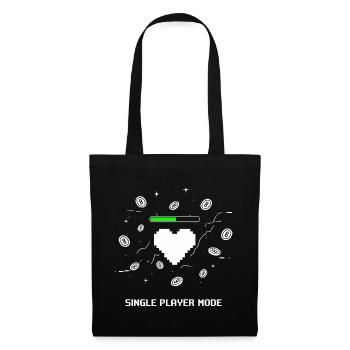 Cœur de joueur en mode solo - Sac en tissu - noir - Devant