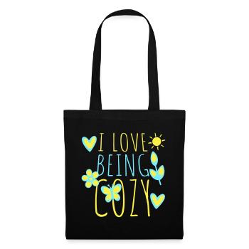I Love Being Cozy Gemütlichkeit Zuhause Entspannt - Tote Bag - black - Front