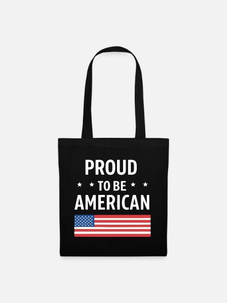American Pride mit US-Flagge - Stoffbeutel - Schwarz
