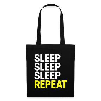 Sommeil Sommeil Sommeil Répéter - Sac en tissu - noir - Devant
