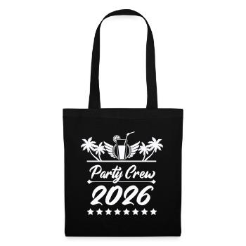 Party Crew 2026 Palmiers - Sac en tissu - noir - Devant
