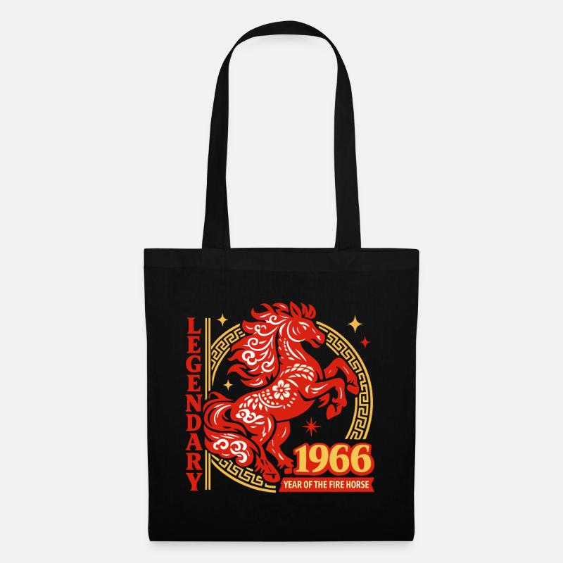 Cadeau du 60e anniversaire de la Légende du Cheval de Feu 1966 - Sac en tissu - noir
