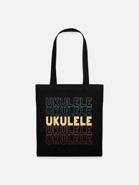 Ukulele typography - Stoffbeutel - Schwarz