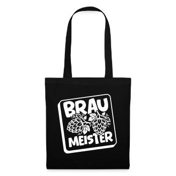 Braumeister Brauerei Hopfen - Stoffbeutel - Schwarz - Vorne