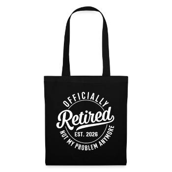 Officiellement retraité 2026 - Sac en tissu - noir - Devant
