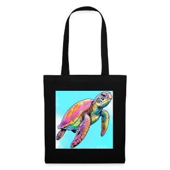 tortue - Sac en tissu - noir - Devant