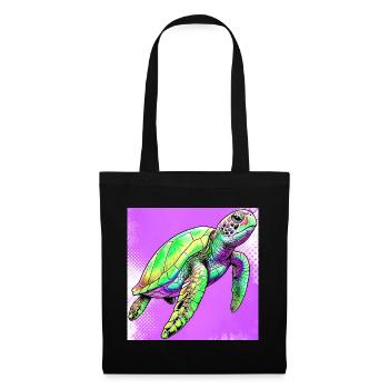 tortue - Sac en tissu - noir - Devant