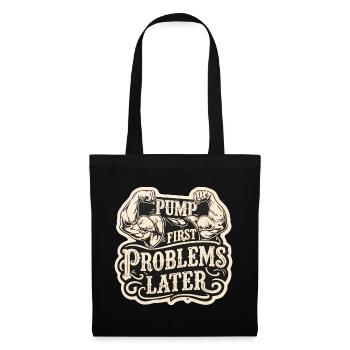 Gym Insider d’abord la pompe, puis les problèmes - Sac en tissu - noir - Devant