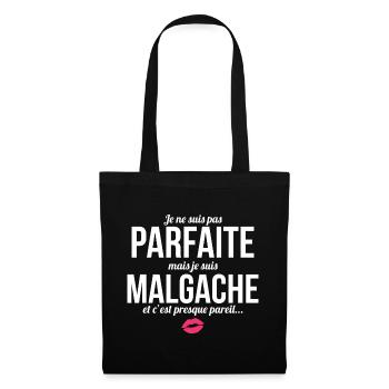 Je Ne Suis Pas Parfaite Mais Je Suis Malgache E... - Sac en tissu - noir - Devant