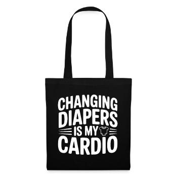 Changing Diapers Is My Cardio - Tote Bag - black - Front