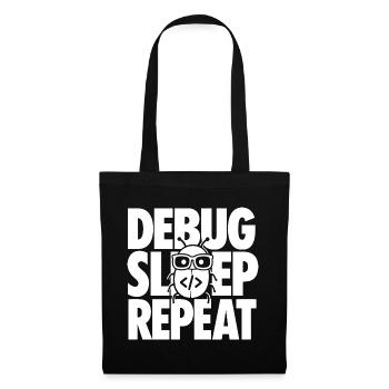 Debugging Programmierer Spruch für IT Nerds - Stoffbeutel - Schwarz - Vorne