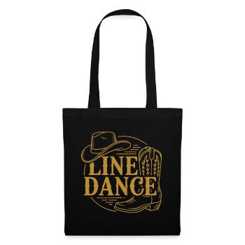Line Dance Western Boots - Stoffbeutel - Schwarz - Vorne