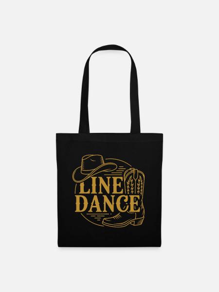 Line Dance Western Boots - Stoffbeutel - Schwarz