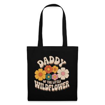 Papa der kleinen Wildblume - Stoffbeutel - Schwarz - Vorne