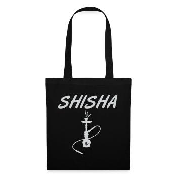 Shisha Hookah Silhouette Motiv - Stoffbeutel - Schwarz - Vorne