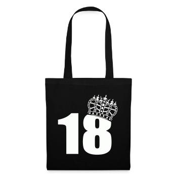 Königliches 18. Geburtstag - Stoffbeutel - Schwarz - Vorne