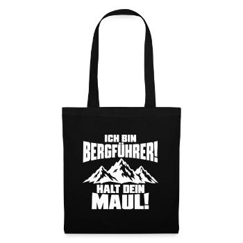 Ich bin Bergführer - weiss - Stoffbeutel - Schwarz - Vorne