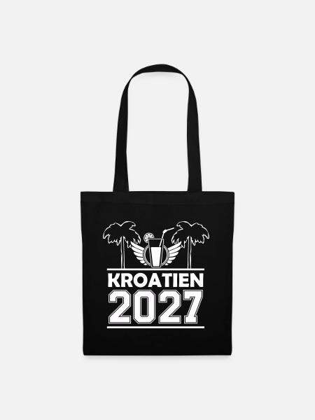 Kroatien 2021 Stranddrink - Stoffbeutel - Schwarz