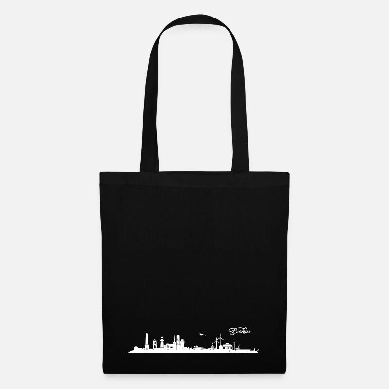 Borkumer Skyline - Stoffbeutel - Schwarz