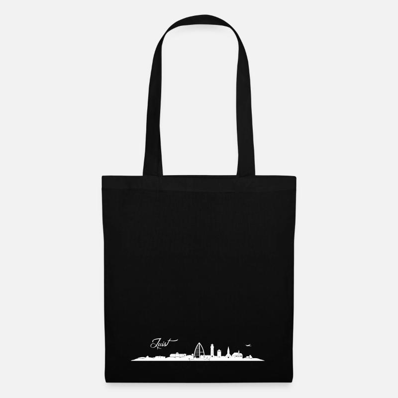 Juister Skyline - Stoffbeutel - Schwarz