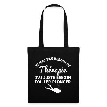 Thérapie de plongeur - Sac en tissu - noir - Devant