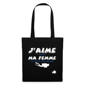 J'aime ma femme - Sac en tissu - noir - Devant