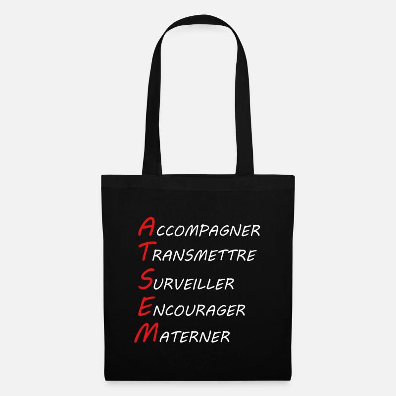 ATSEM - Sac en tissu - noir