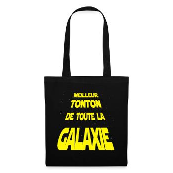 Meilleur Tonton de la galaxie - Sac en tissu - noir - Devant