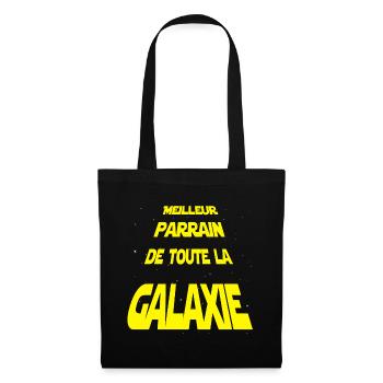 Meilleur Parrain de la galaxie - Sac en tissu - noir - Devant