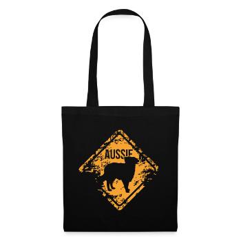 AUSSIE - AUSTRALIAN SHEPHERD Les chiens de Wilsign chien - Sac en tissu - noir - Devant