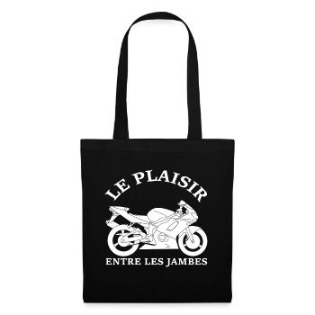 Le plaisir de la moto - Sac en tissu - noir - Devant