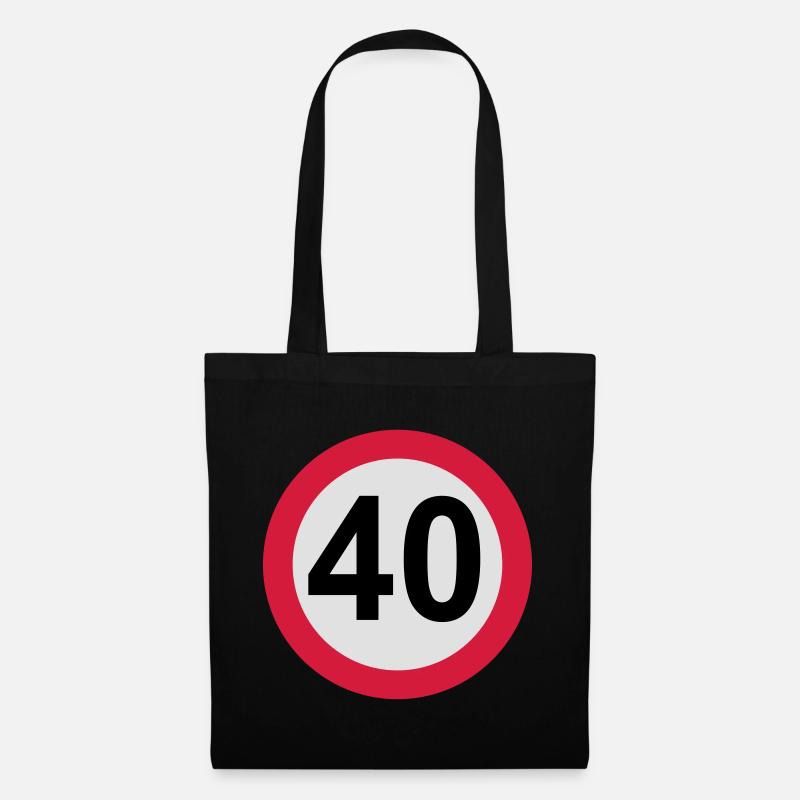 40 ans - Sac en tissu - noir