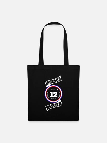 Fière D'être Du 12 Aveyron France - Sac en tissu - noir