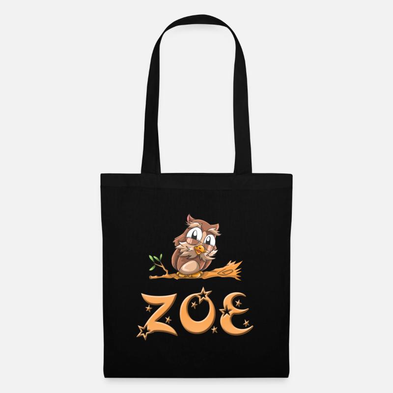 Eule Zoe - Stoffbeutel - Schwarz