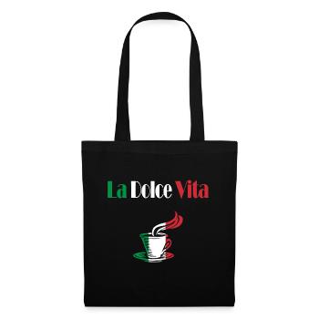 La Dolce Vita café - Sac en tissu - noir - Devant