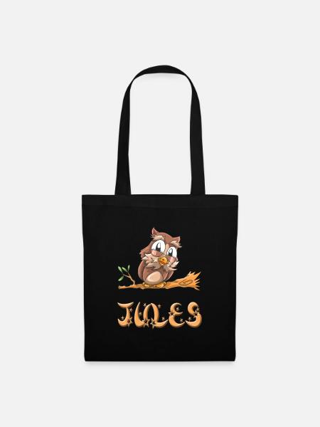 Eule Jules - Stoffbeutel - Schwarz