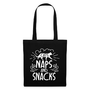 CHATS ET SNACKS NAPS - Sac en tissu - noir - Devant