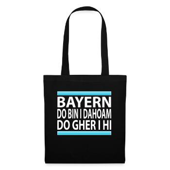 BAYERN - DO BIN I DAHOAM - Stoffbeutel - Schwarz - Vorne